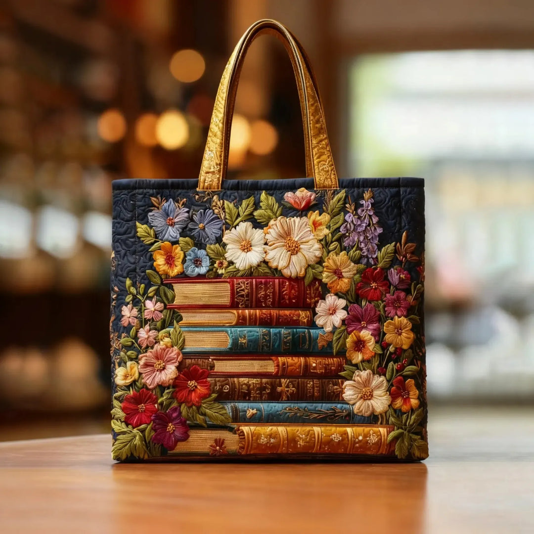 Handgefertigte Tasche mit Blumenmotiven