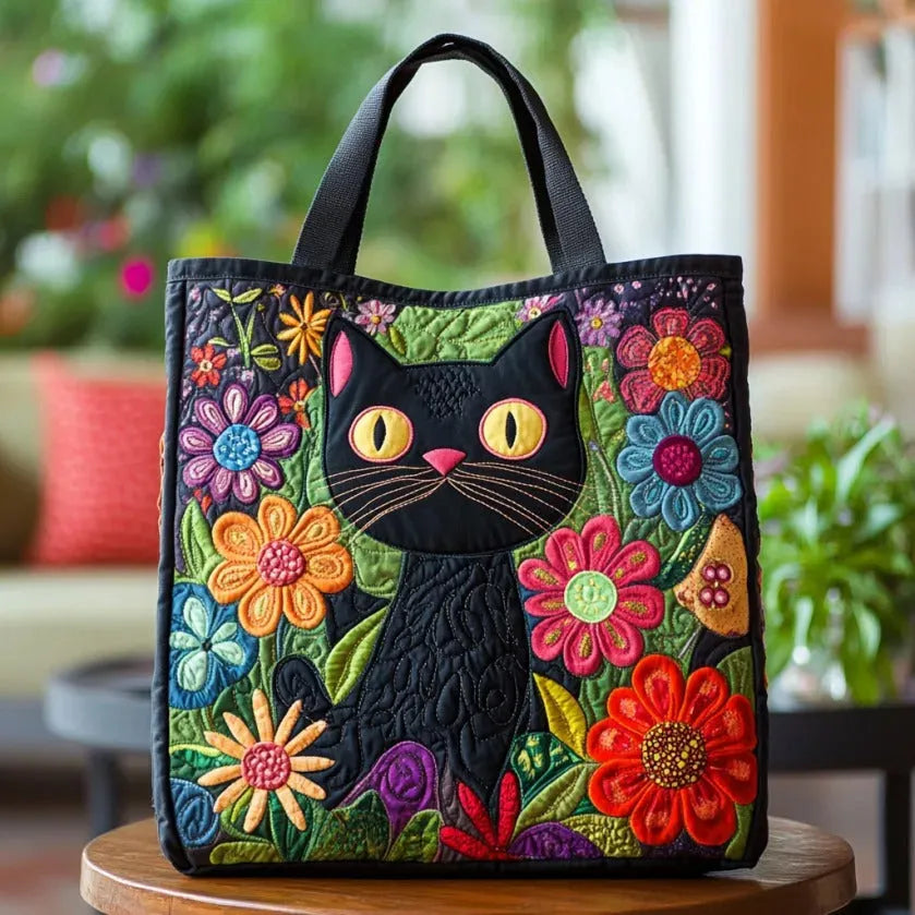 Wunderschöne Gepolsterte Schwarze Katze Tasche