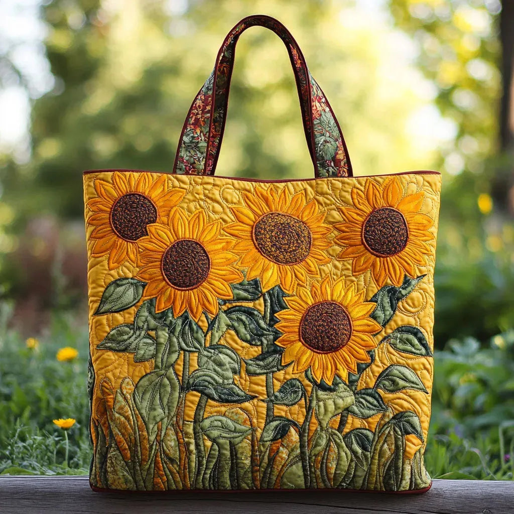 Klassische Sonnenblumen-Tasche