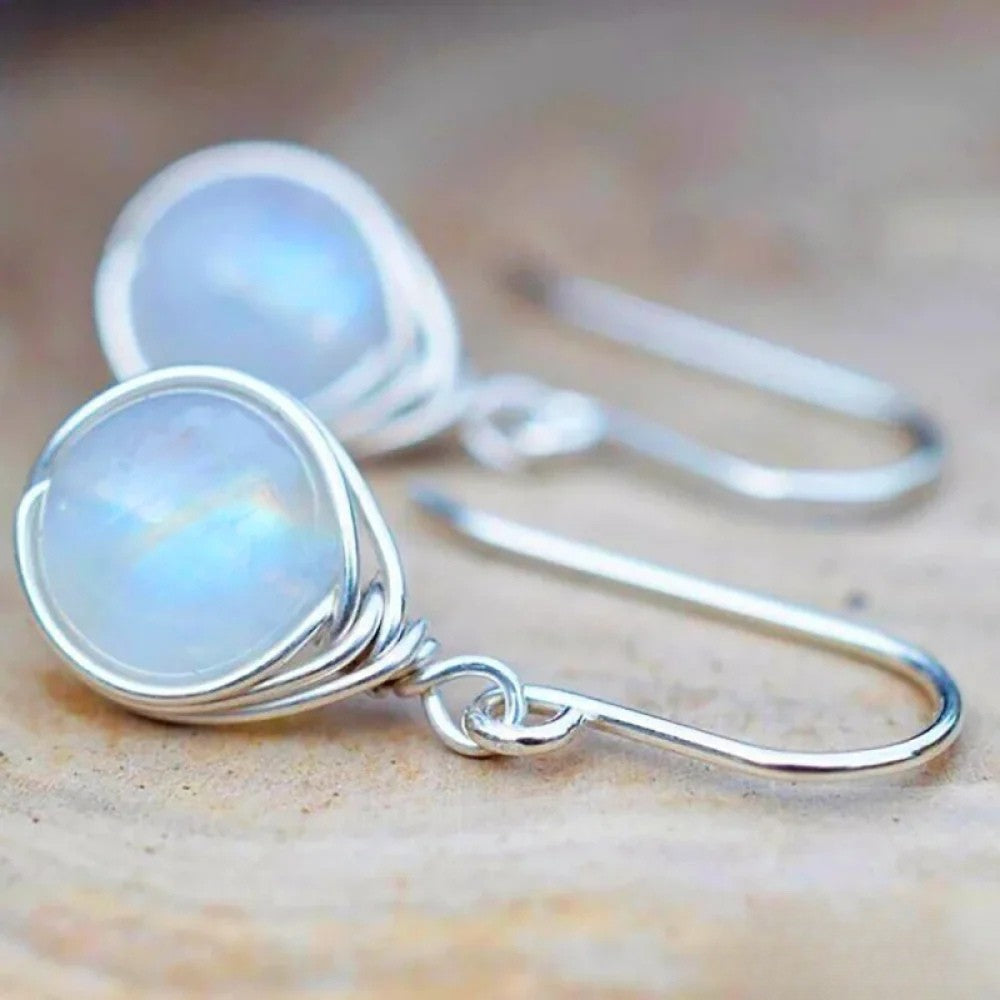 Retro Mondstein Earrings